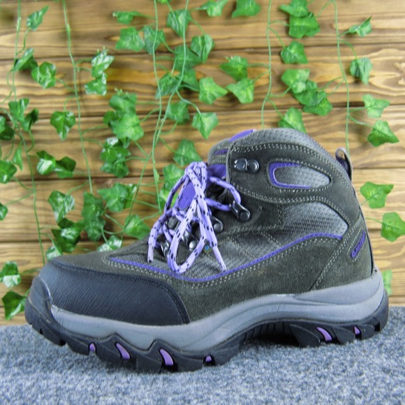 Hi-Tec Skamania Mid WP Women's Hiking Boots Gray Purple 7.5 - Picture 1 of 8